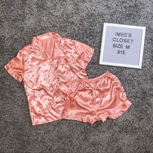 Pink Satin Sleepwear Set